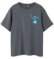 Name It T-shirt - NkmDixie Stitch - Lava Smoke w. Print