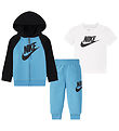 Nike Sweat Set w. T-shirt - Baltic Blue/Black