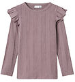 Name It Blouse - Noos - NmfJulia - Elderberry w. Pointelle