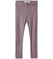 Name It Leggings - Noos - NmfJulia - Elderberry w. Pointelle
