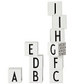 Design Letters 나무 블록 - A-Z - 흰색 포함 알파벳