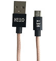 Design Letters Lightning Charging Cable - 1 M - Pink