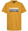 Hummel T-shirt - hmlTukas - Golden Spice w. Print