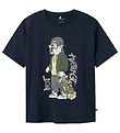 Name It T-shirt - NkmTeaske - Navy Blazer w. Print