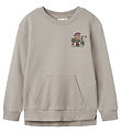 Name It Sweatshirt - NkmTofigo - Ash w. Print