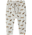 Lil' Atelier Trousers - Rib - NbmGavo - Vapor Blue w. Print