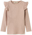Lil' Atelier Bluse - Rib - NmfRaja - Shadow Grau