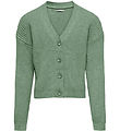 Kids Only Cardigan - Rib - Knitted - KogMandy - Hedge Green/Mela