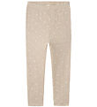 Lil' Atelier Leggings - Rib - NmfGago - Grey Morn/Heart