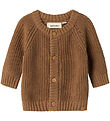 Lil' Atelier Cardigan - Knitted - NbnEmlen - Sepia Tint