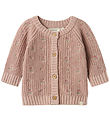 Lil' Atelier Cardigan - Knitted - NbfEmlen - Shadow Gray w. Flow