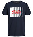 Jack & Jones T-shirt - Noos - JjeCorp - Navy Blazer w. Print