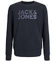 Jack & Jones Peysa - JjeCorp Lógó - Dökkblátt Blazer/BIG TONAL