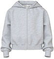 Name It Cardigan w. Hood - Noos - NkfMillie - Light Grey Melang