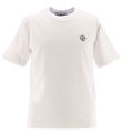 Stone Island Stuttermabolur - Hvítur M. Lógó