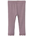 Name It Leggings - NbfTimian - Elderberry w. Pointelle