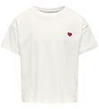Kids Only T-shirt - Noos - KogMaiken - Cloud Dancer w. Print
