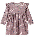 Name It Dress - NbfBela - Elderberry w. Butterflies