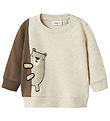 Name It Sweatshirt - NbmTonno - Peyote Melange w. Print
