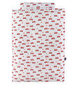 Nørgaard Madsens Bedding - Baby - White w. Fire trucks