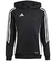 adidas Performance Huppari - Tiro24 TRHOODY - Musta/Valkoinen