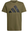 adidas Performance Stuttermabolur - J BL - Olistr/Svart