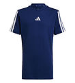 adidas Performance Stuttermabolur - J 3S - Dkblue/White