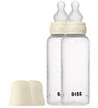 BIBS Feeding Bottle - 2-Pack - 270 mL - PP/Silicone - Ivory