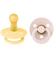 BIBS Colour Pacifiers - Size 2 - 2-Pack - Round - Pale Butter/Pe