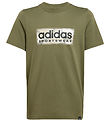 adidas Performance T-shirt - Camo Linear Graphic - Olive Strata