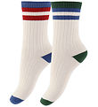 Konges Sløjd Socken - 2er-Pack - Rib - Multi Streifen