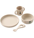 Liewood Geschirr-Set - Silikon - 4 Teile - Vivi - Zirkus/Sandy