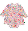 Freds World Bodysuit w. Skirt L/æ - Bloom - Almond/Papaya/Navy