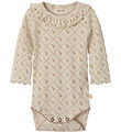 Lil' Atelier Bodysuit L/æ - Rib - NbfGago - Turtledove