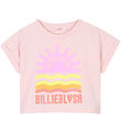 Billieblush Stuttermabolur - Uppskorið - Bleikt M. Prentað/Sequi
