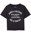 Zadig & Voltaire T-shirt - Black w. Print/Sequins