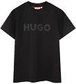 HUGO Stuttermabolur - Svart M. Lógó