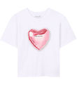 Little Marc Jacobs T-shirt - White/Pink w. Heart