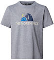 The North Face T-shirt - Barngrafik - Gråmelerad m. Tryck