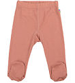 Joha Leggings w. Feet - Wool - Salmon