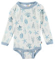 Joha Bodysuit L/æ - Wool - Light blue w. Print