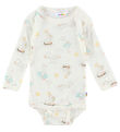 Joha Romper L/æ - Wol/Zijde - Offwhite m. Print