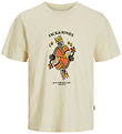 Jack & Jones Stuttermabolur - Joranatomy - Antique White