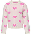 Kids Only Bluse - Strick - KogMontana - Birch/Heart Fuchsia Pink