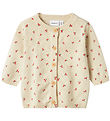 Name It Cardigan - Knitted - NbfBicher - Summer Sand w. Cherries