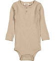 MarMar Bodysuit L/æ - Rib - Modal - Stone Wall