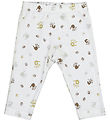 Joha Leggings - Off White w. Print