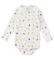 Joha Wrap Bodysuit L/æ - Off White w. Print