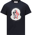 Moncler Stuttermabolur - Dökkblátt M. Lógó