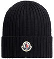 Moncler Beanie - Wool - Black